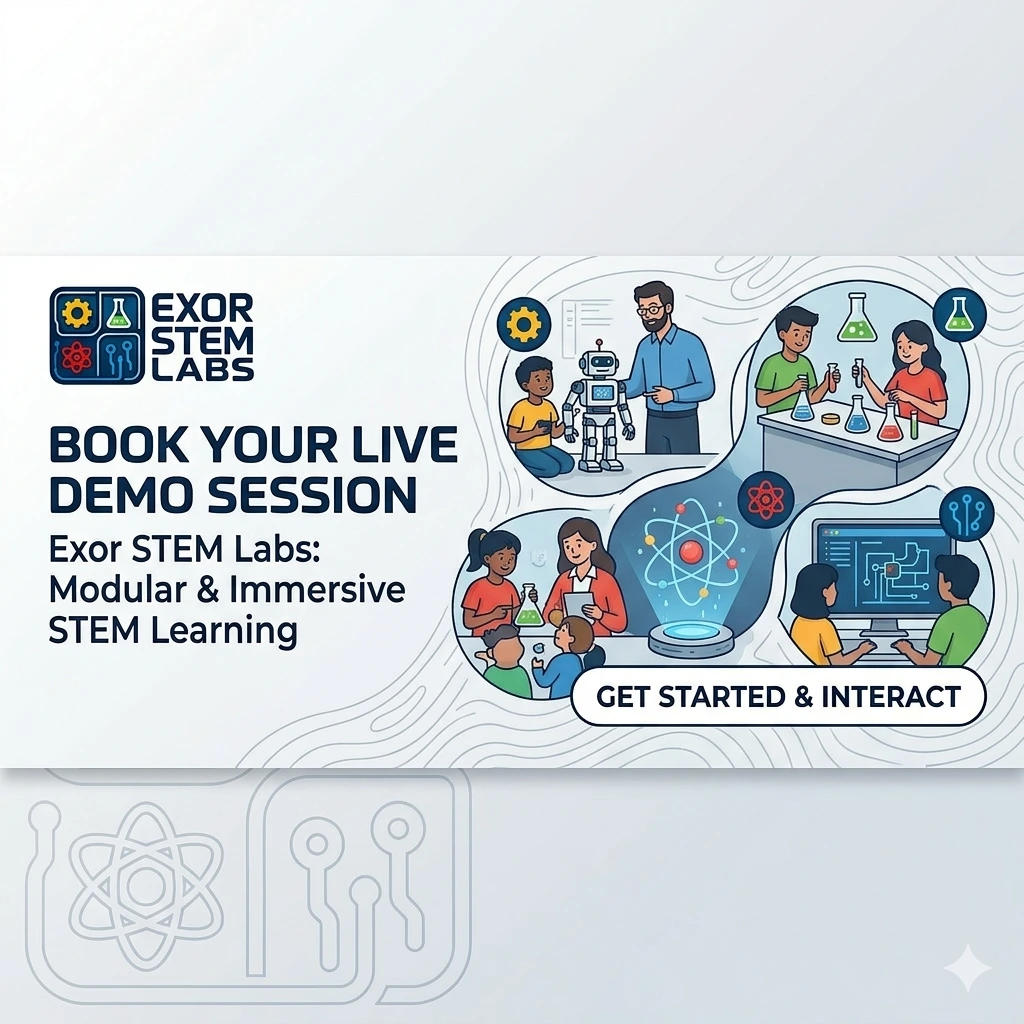 Join a free demo class at Exor STEM Labs in Puducherry and experience hands-on learning in Robotics, AI, Coding, IoT, Electronics, and STEM education before enrolling.