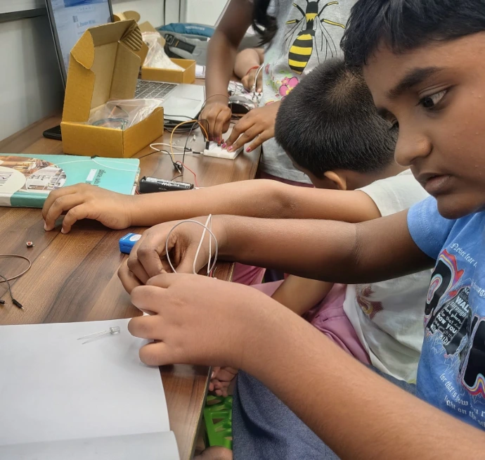 Exor STEM Labs offers hands-on training in electronics and circuit design, covering fundamentals of components, circuit analysis, PCB basics, sensors, and embedded systems.